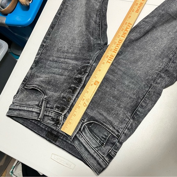 Mother The Pixie Dazzler Skimp Jeans Train Stops Black Gray Wash Size 27 K2 - Picture 8 of 9